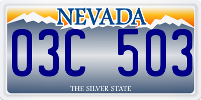 NV license plate 03C503