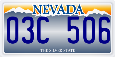 NV license plate 03C506