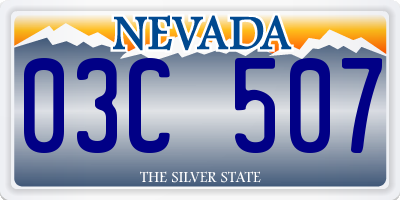 NV license plate 03C507