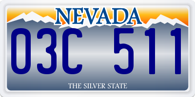 NV license plate 03C511