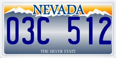NV license plate 03C512