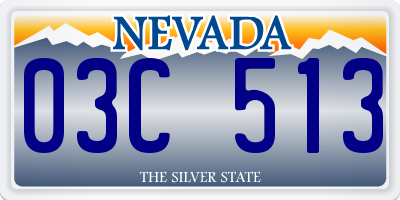 NV license plate 03C513