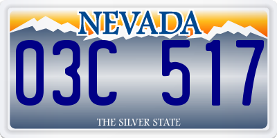 NV license plate 03C517