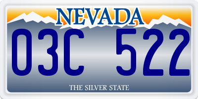 NV license plate 03C522