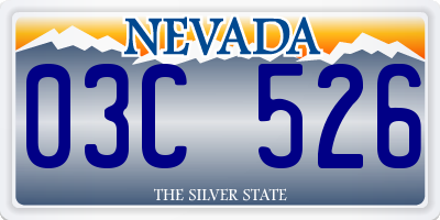 NV license plate 03C526