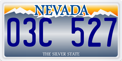 NV license plate 03C527