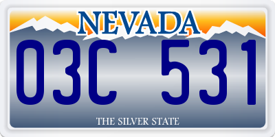 NV license plate 03C531