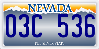 NV license plate 03C536