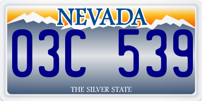 NV license plate 03C539