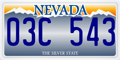 NV license plate 03C543