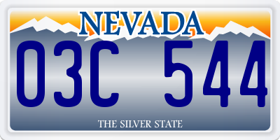 NV license plate 03C544