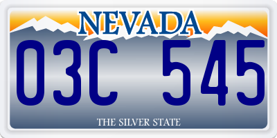 NV license plate 03C545