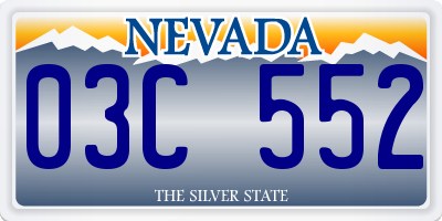 NV license plate 03C552
