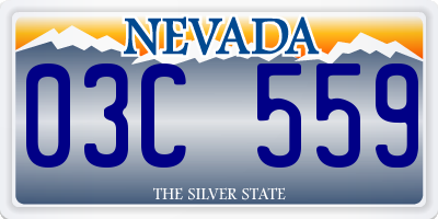 NV license plate 03C559