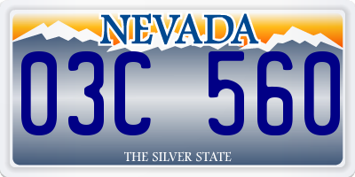 NV license plate 03C560