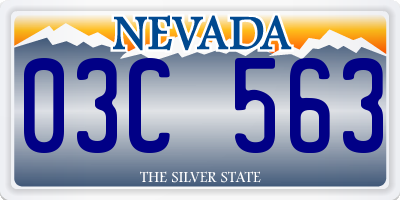 NV license plate 03C563