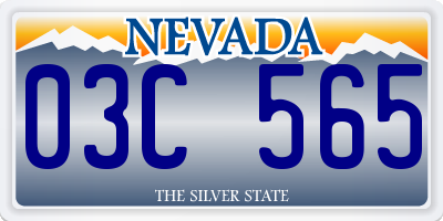 NV license plate 03C565