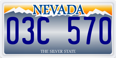 NV license plate 03C570