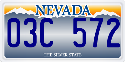 NV license plate 03C572