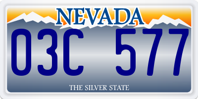NV license plate 03C577