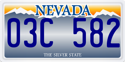 NV license plate 03C582