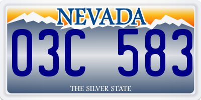 NV license plate 03C583