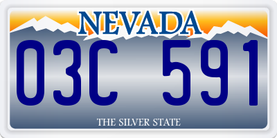 NV license plate 03C591