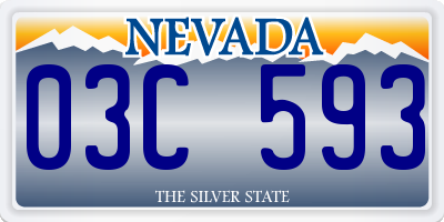 NV license plate 03C593