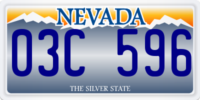 NV license plate 03C596