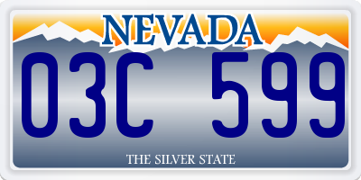 NV license plate 03C599