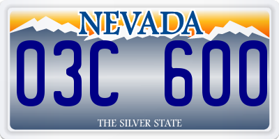 NV license plate 03C600
