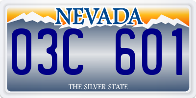 NV license plate 03C601