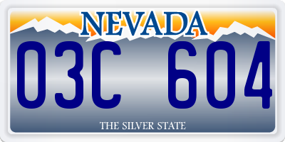 NV license plate 03C604