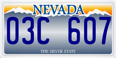 NV license plate 03C607