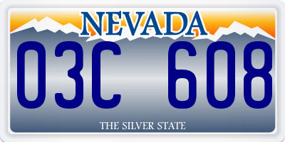 NV license plate 03C608