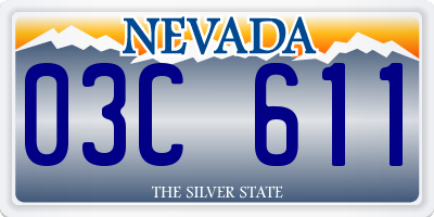 NV license plate 03C611