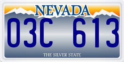 NV license plate 03C613