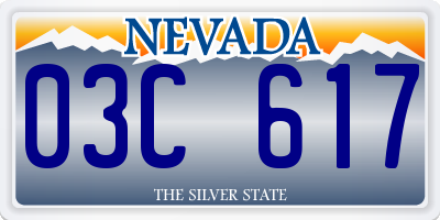 NV license plate 03C617