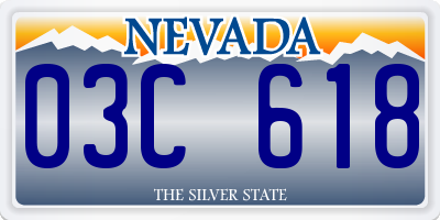 NV license plate 03C618