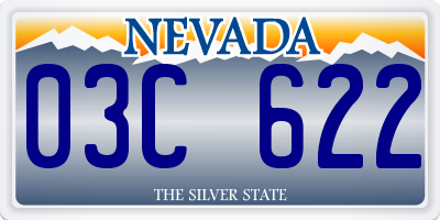 NV license plate 03C622