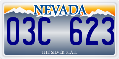 NV license plate 03C623