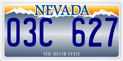 NV license plate 03C627