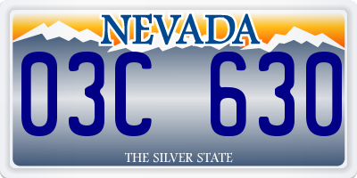 NV license plate 03C630
