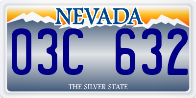 NV license plate 03C632