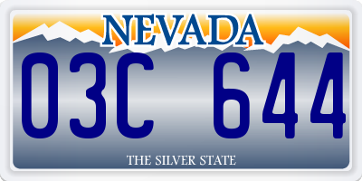 NV license plate 03C644