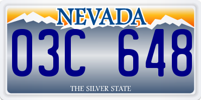 NV license plate 03C648