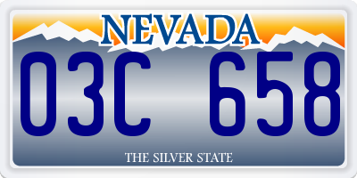 NV license plate 03C658