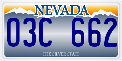 NV license plate 03C662