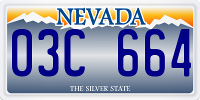 NV license plate 03C664