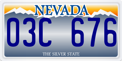 NV license plate 03C676